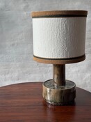 ceramic lamp with bespoke shade