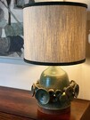 ceramic lamp with handmade shade