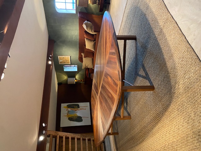 exceptional dining table walnut herringbone