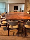 exceptional dining table walnut herringbone