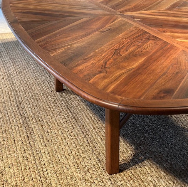 exceptional dining table walnut herringbone