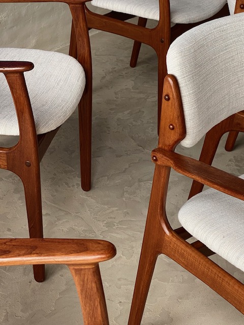 set of 10 dining chairs 60's