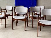 set of 10 dining chairs 60's