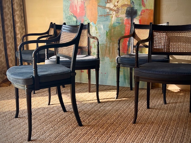 set of six dining armchairs