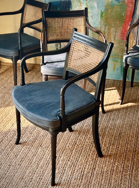 set of six dining armchairs