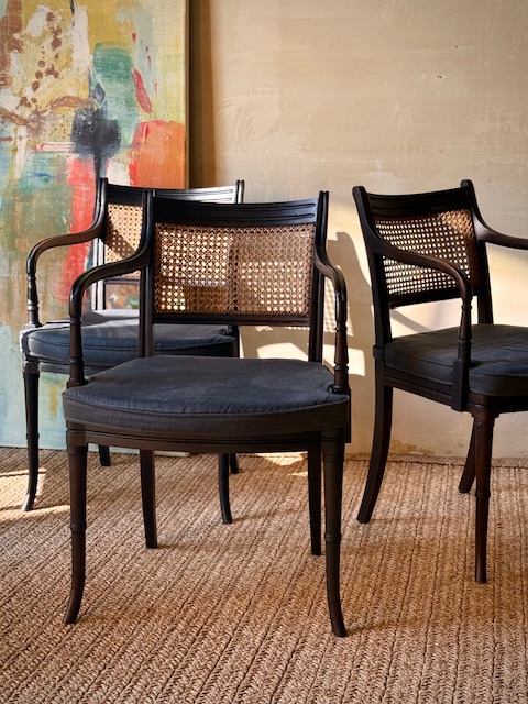 set of six dining armchairs