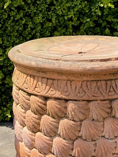 terra cotta garden seat