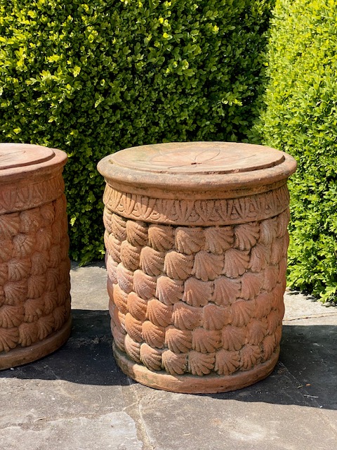 terra cotta garden seat