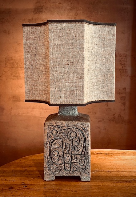 terra cotta lamp with shade