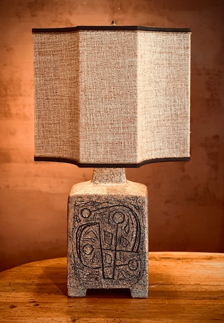 terra cotta lamp with shade